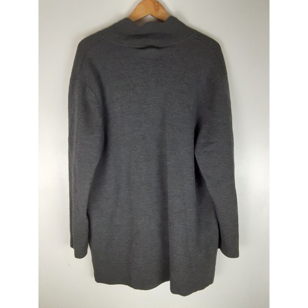Lauren Ralph Lauren Women's Gray Merino Wool Crest Cardigan  Sweater Blazer XL - Picture 6 of 16